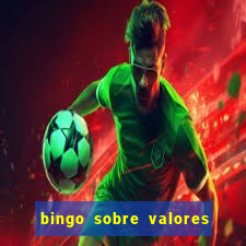 bingo sobre valores para imprimir